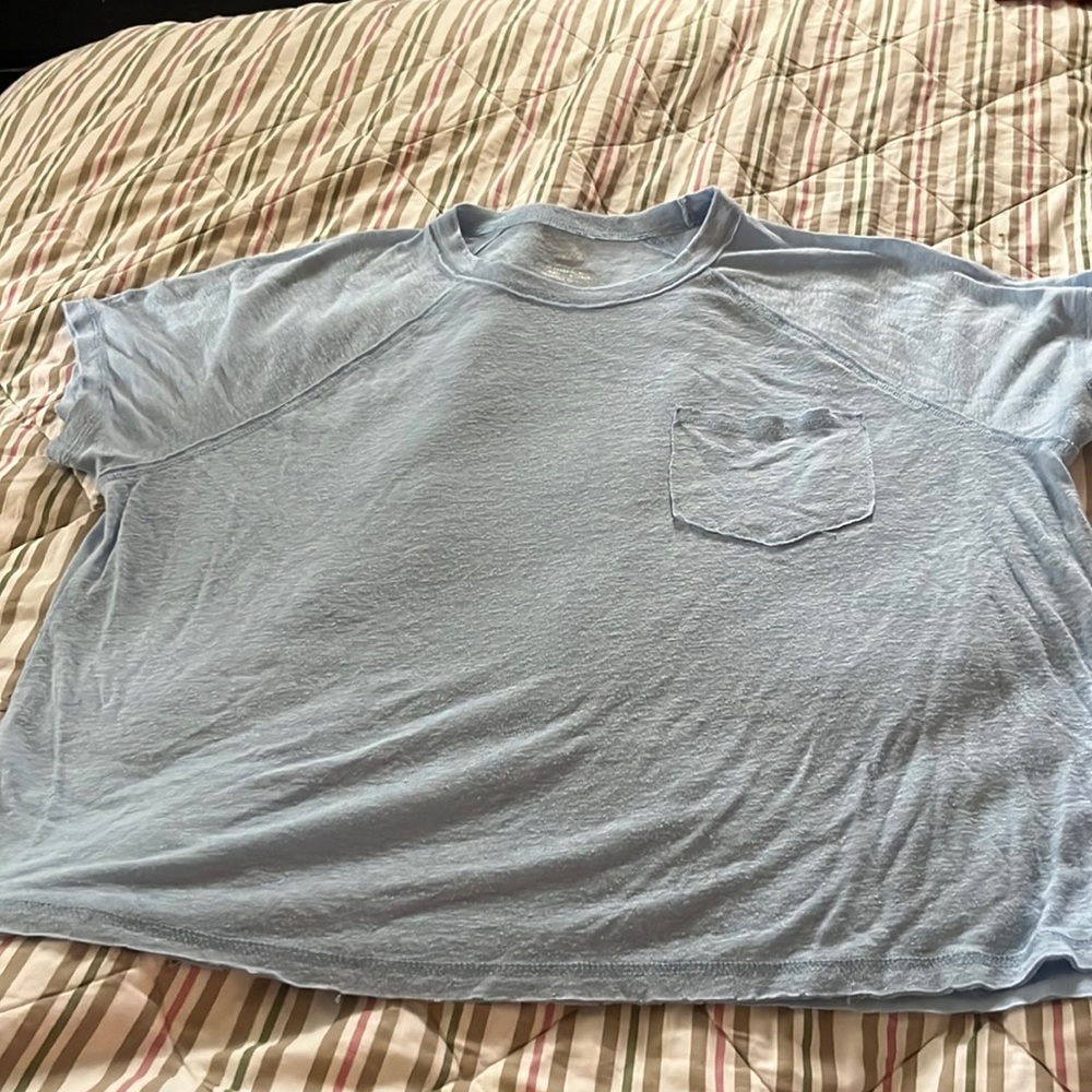 aerie color blue size x-small t-shirt